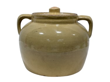 Yellowware Medalta Bean Pot