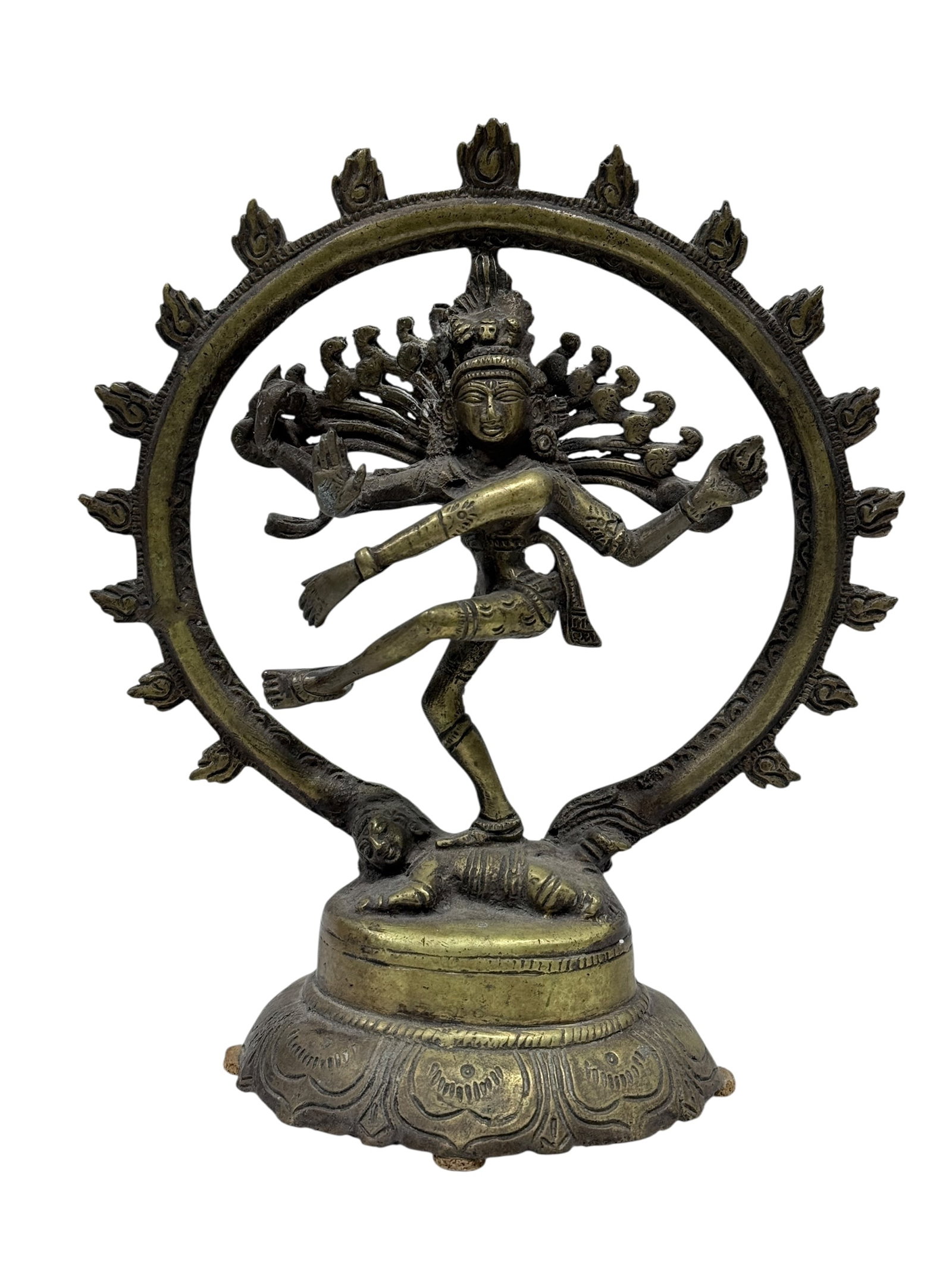 Vintage Brass Shiva Nataraja Hindu God Figure (1 of 12)