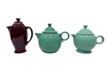 (3) Fiesta Teapots