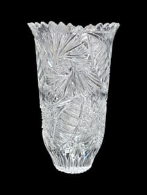 Quality Brilliant Cut Glass Vase