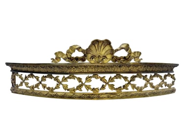 19th C. Bronze French Louis XIV Style Bed Corona