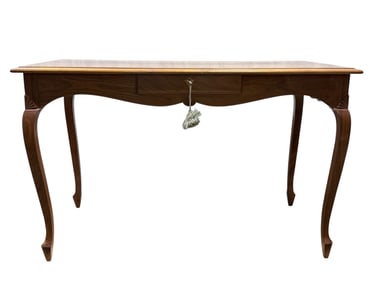 Antique French Style Walnut Single Drawer Writing Desk