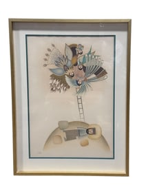 Signed David Sharir "Jacob's Dream" Colored Lithograph