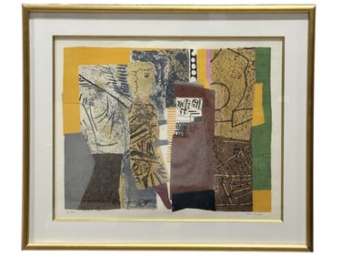 Signed Max Papart Untitled French Lithograph