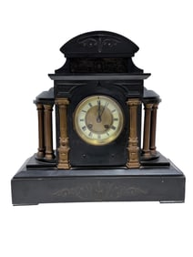 Late 19th C. Slate Mantel Clock