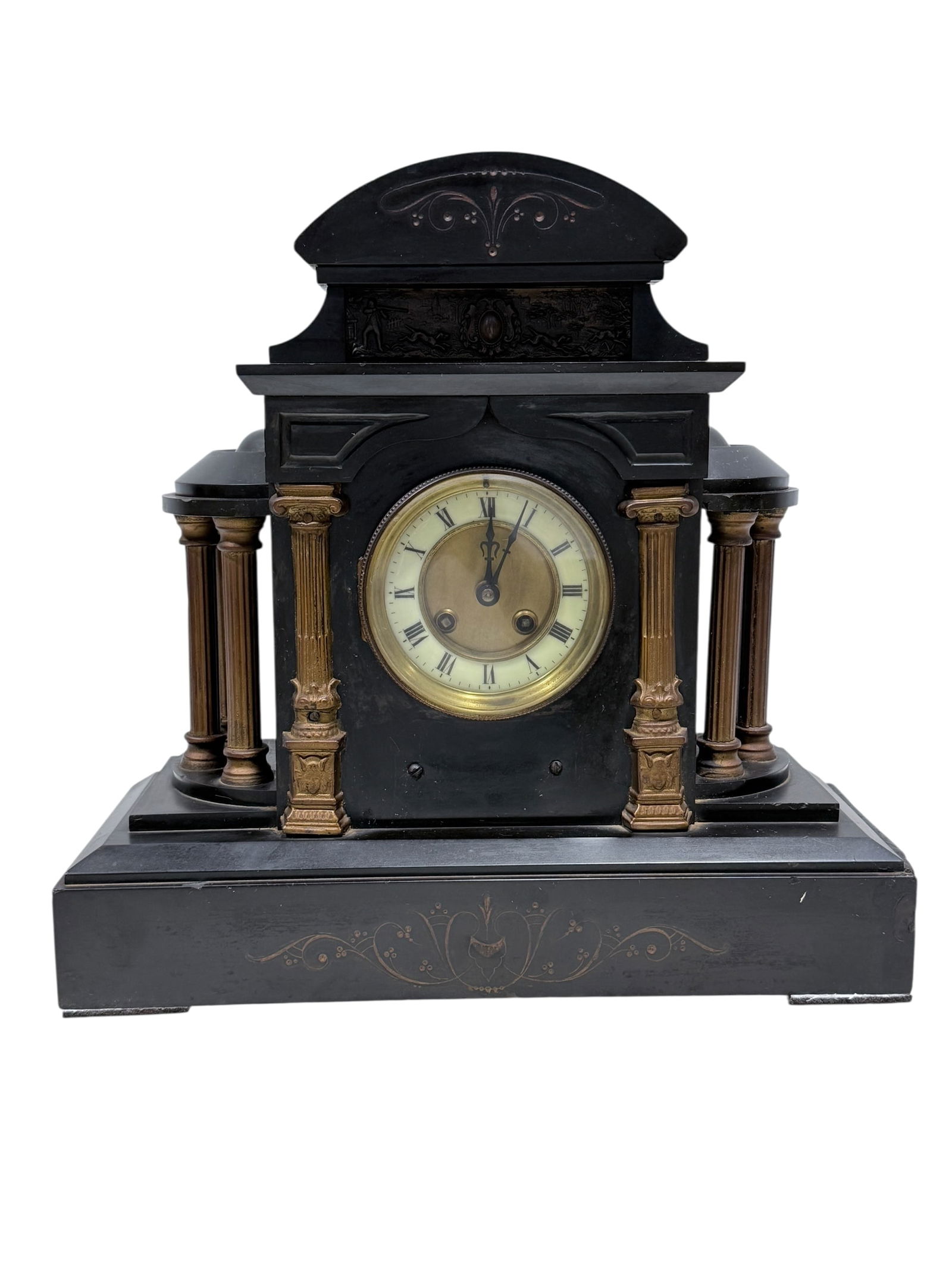 Late 19th C. Slate Mantel Clock (1 of 16)