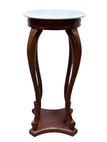 Marble Top Plant Stand