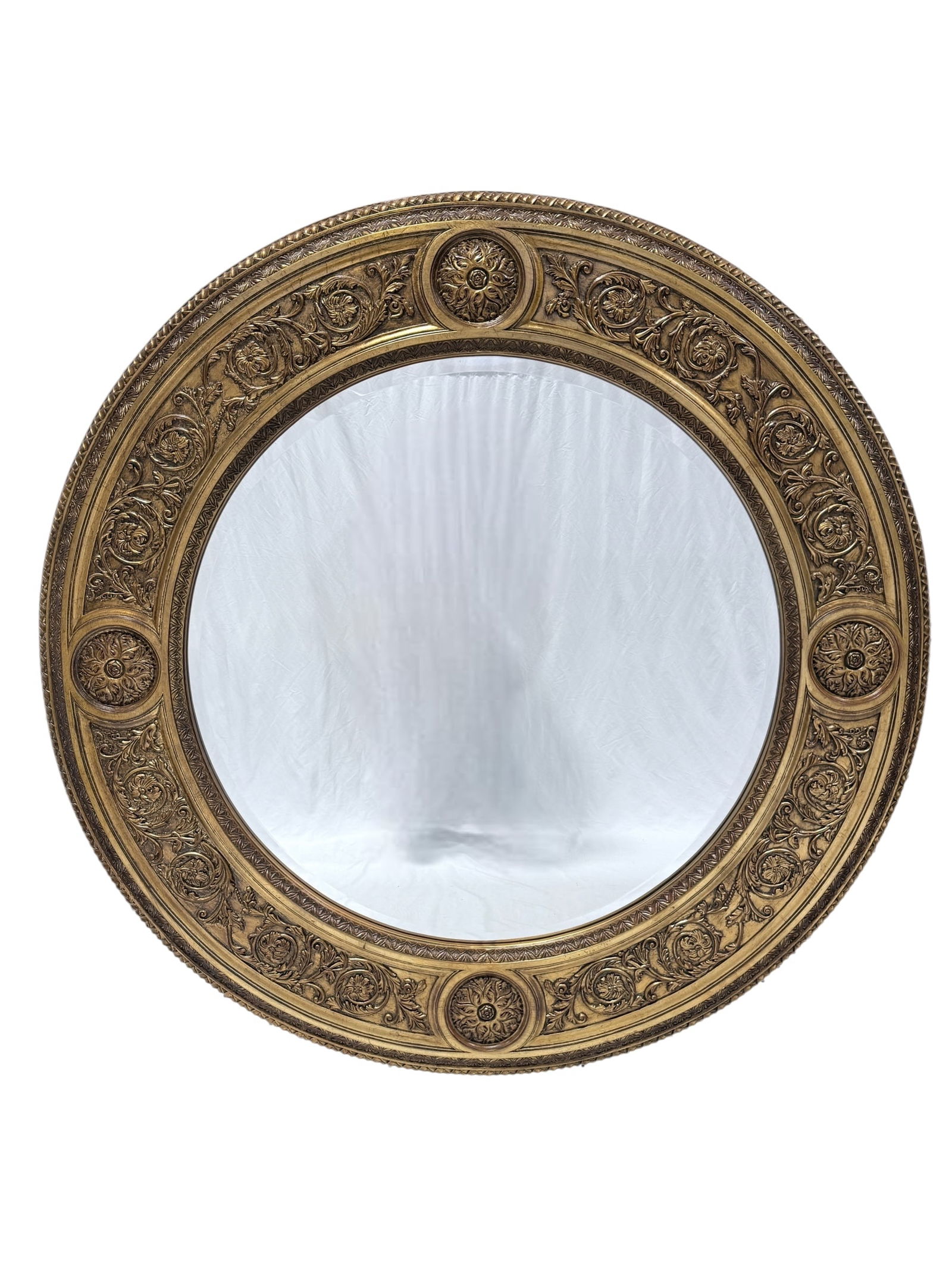 Very Large Fine Quality Circular Gilt Mirror (1 of 4)