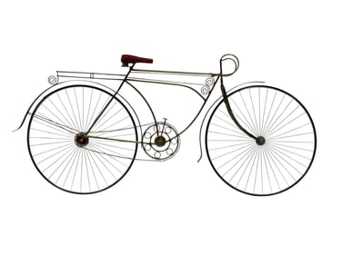 Signed Curtis Jere Large Metal Bicycle Sculpture