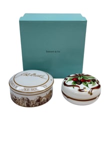 (2) Tiffany & Co. Porcelain Boxes