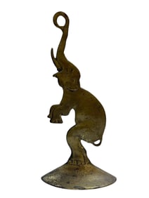 English Brass Art Deco Elephant Doorstop
