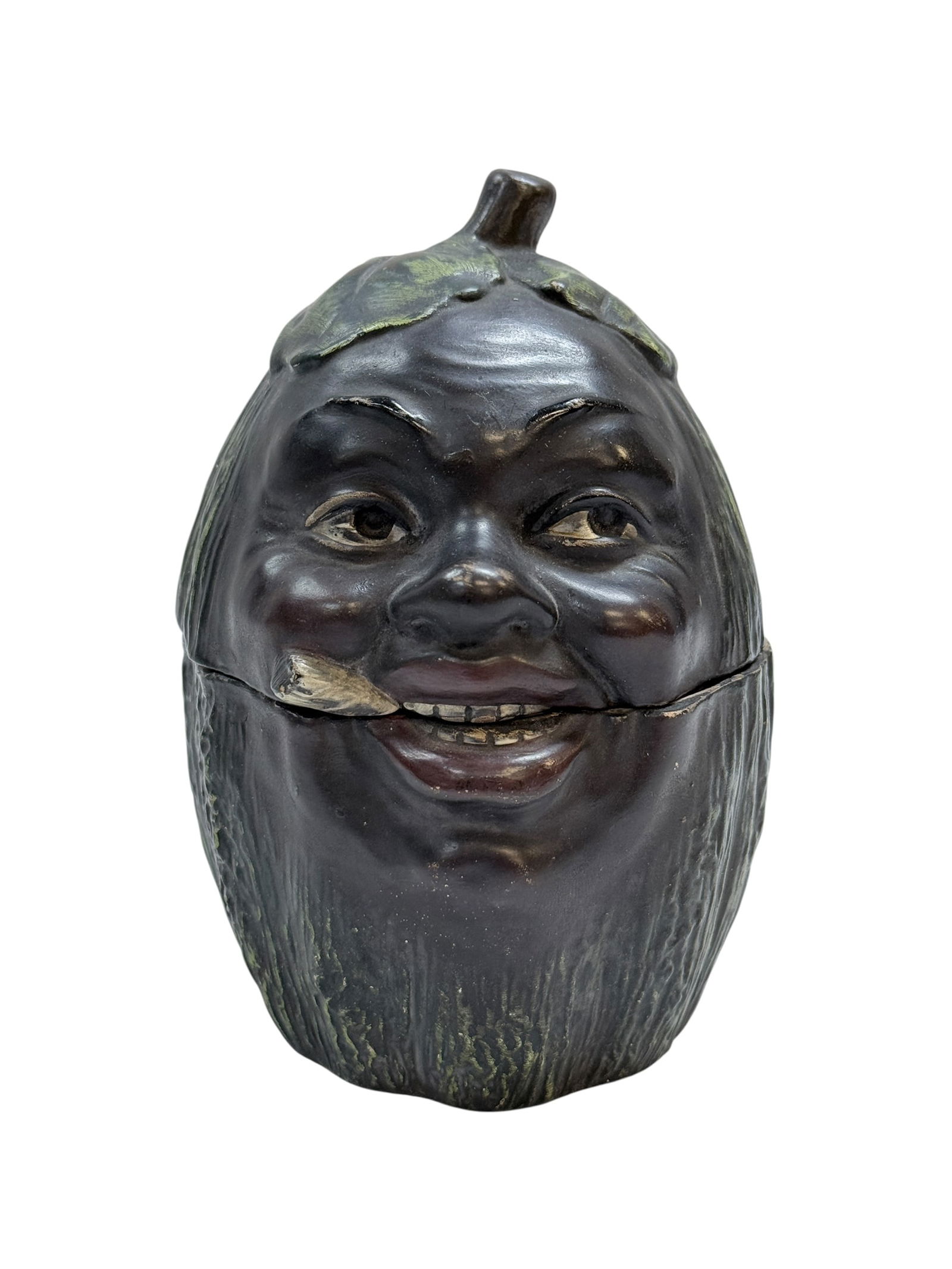 RARE Antique Black Americana Figural Tobacco Humidor Jar (1 of 11)