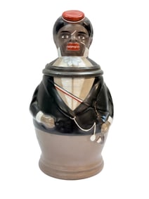 RARE Black Americana Figural Stein w/ Lithopain on Bottom