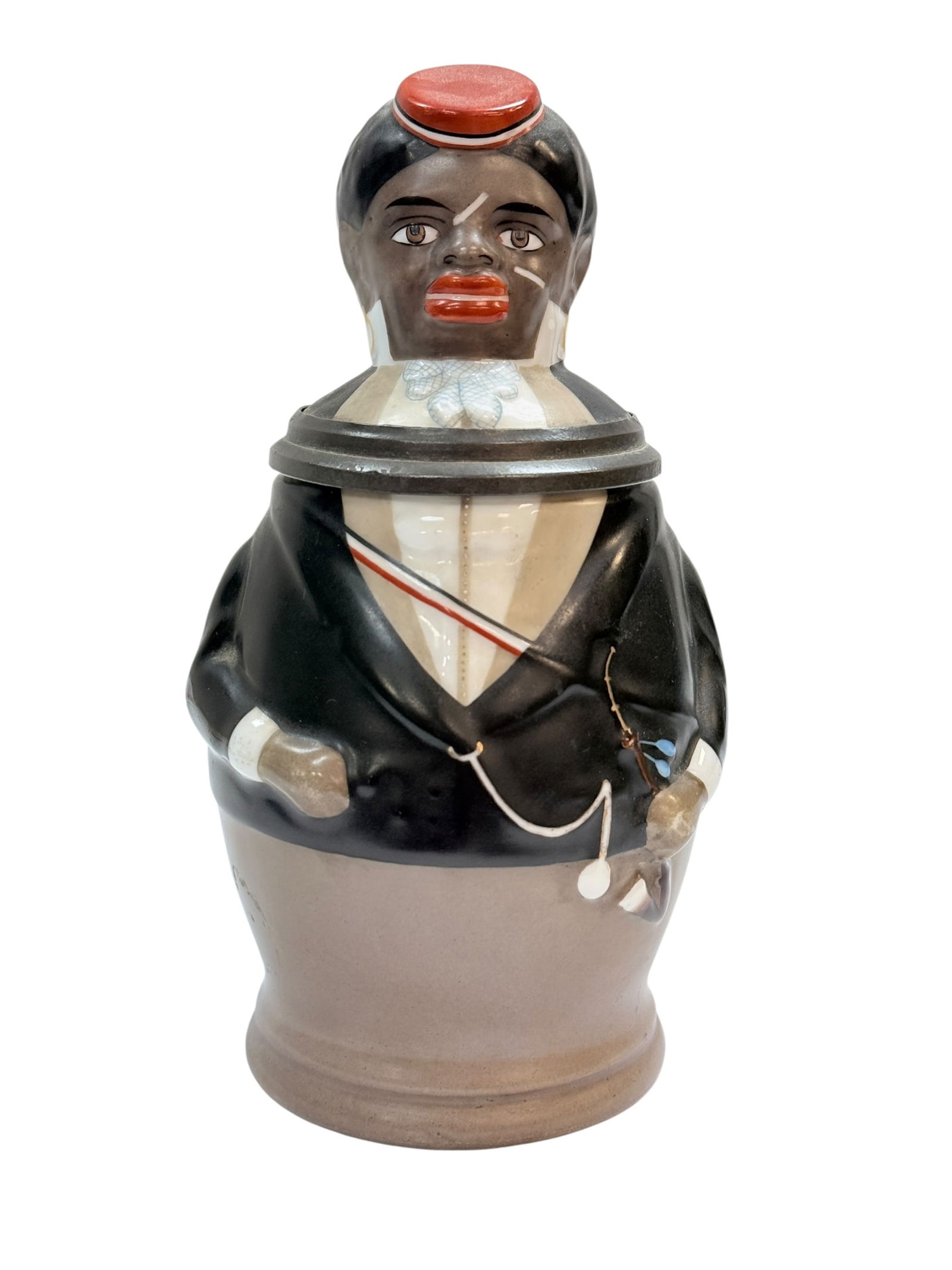 RARE Black Americana Figural Stein w/ Lithopain on Bottom (1 of 14)