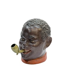 Antique Black Americana "Black Boy Head Pipe Holder"