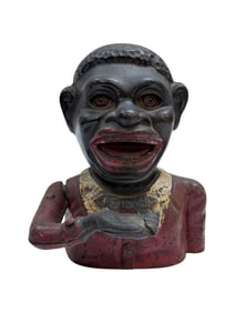 19th C. Black Americana "Jolly Black Boy" Bank