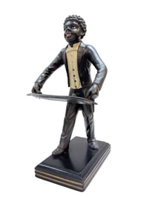 RARE 19th C. Venetian Blackamoor Figural Card Tray