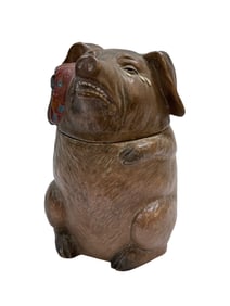 RARE Figural Pig Tobacco Humidor Jar