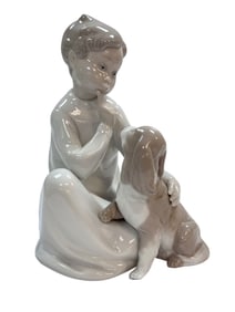 Lladro "Boy with Puppy" Figurine