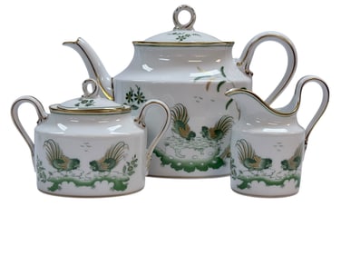 3Pc Richard Ginori "Oro di Doccia" Tea Set