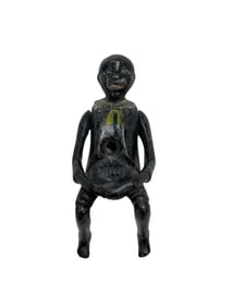 RARE 1894 Cast Iron Black Boy Broom Holder