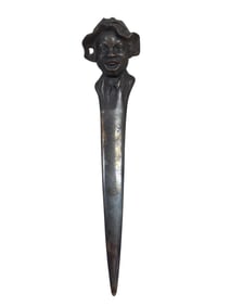 Early 20th C. Cast Iron Black Boy Letter Opener (Johnnie Griffin)