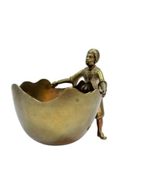 Austrian Bronze Black Boy & Egg