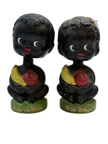 Pair of Black Americana Bobble Heads