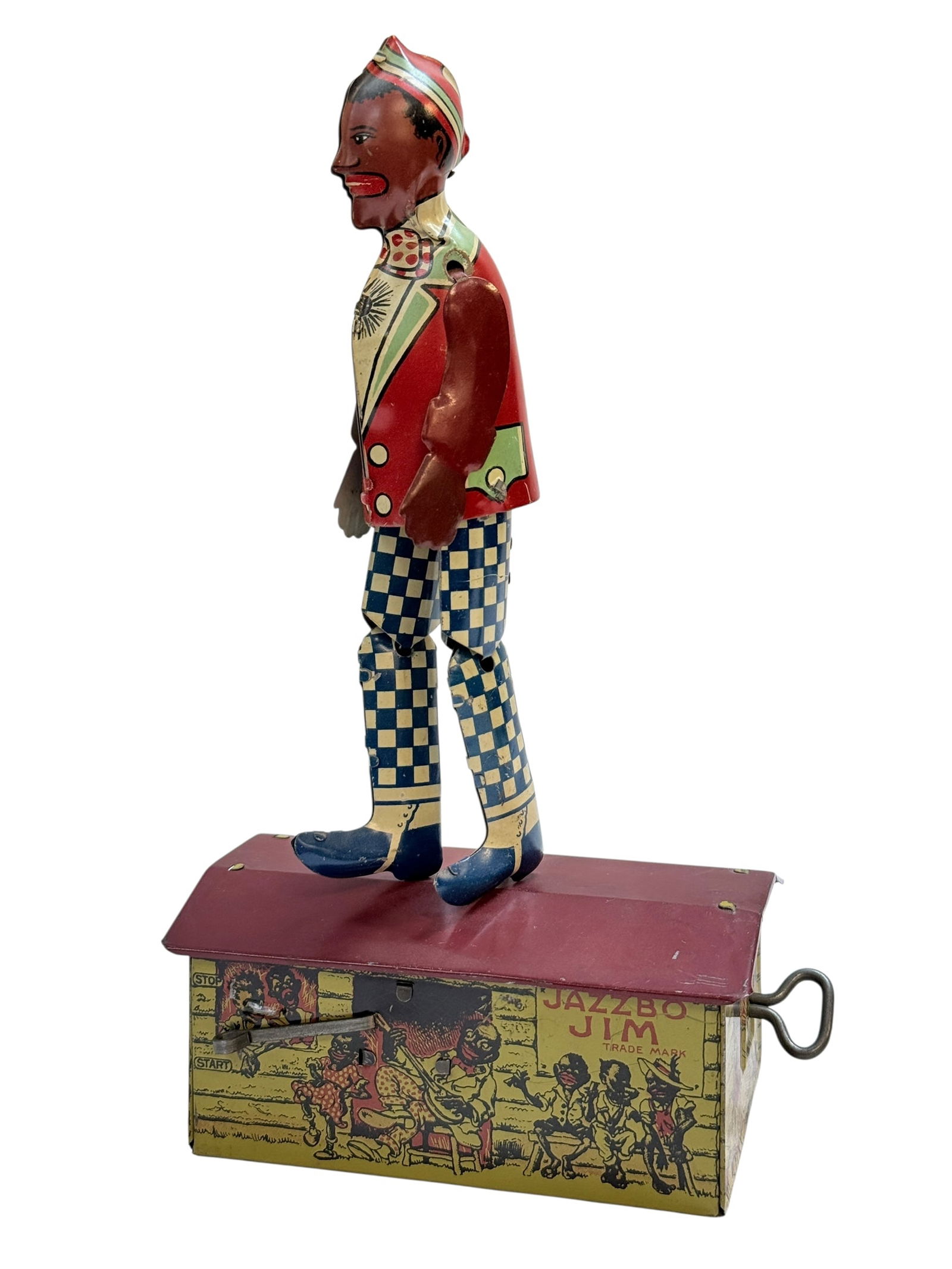 1920s Jazzbo~Jim "The Dancer on The Roof" Tin Wind Up Toy (1 of 13)