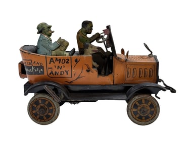 1930s Louis Marx Tin Windup "Amos 'N' Andy" Fresh Air Taxi