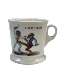 K.P.M. Black Memorabilia "A Close Shave" Shaving Mug