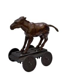 19th C. Cast Iron Donkey Pull Toy