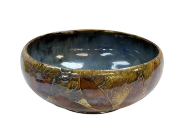 RARE Signed Royal Doulton Lambeth Leaves Bowl