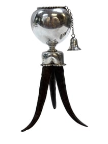 RARE Circa 1900 American Sterling Tripod Salt Vessel