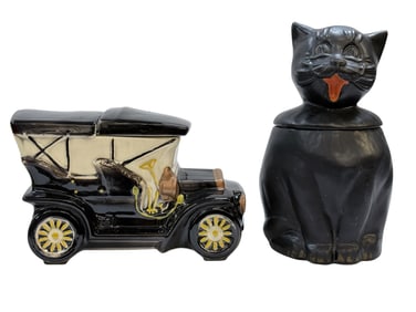 Black Cat & McCoy Model T Cookie Jars