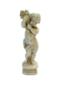 19th C. European Carved Bone Angel Seal