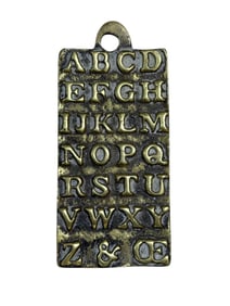 RARE 18th C. English Brass Horn Book