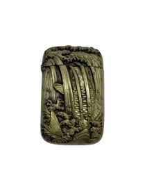 Old Japanese Koi Fish Match Safe w/ Striker