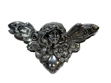 Whiting Sterling Art Nouveau Fairy Clip