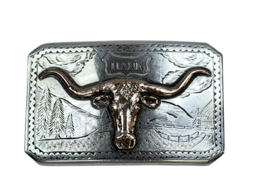 RARE Edward H. Bohlin Sterling Longhorn Buckle