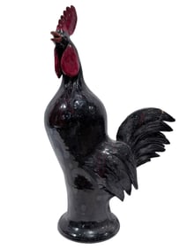 Signed Charlie Rooster Pottery Rooster