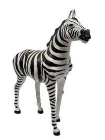 Leather Zebra Figure
