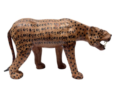 Leather Leopard Figure