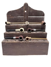 Group of Pipes w/ Primitive Stand