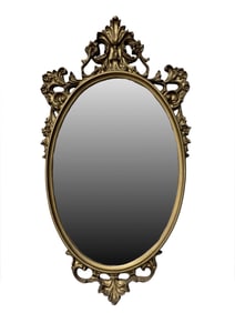 Gold Orante Oval Wall Mirror