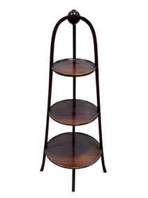 Antique Mahogany 3 Tier Muffin Stand