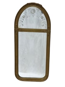 Antique Art Deco Wood & Gesso Framed Mirror