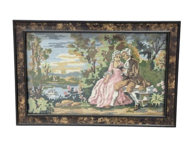 Framed French style Needlepoint