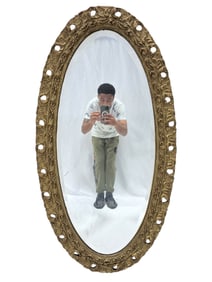 Antique Giltwood & Gesso Oval Mirror