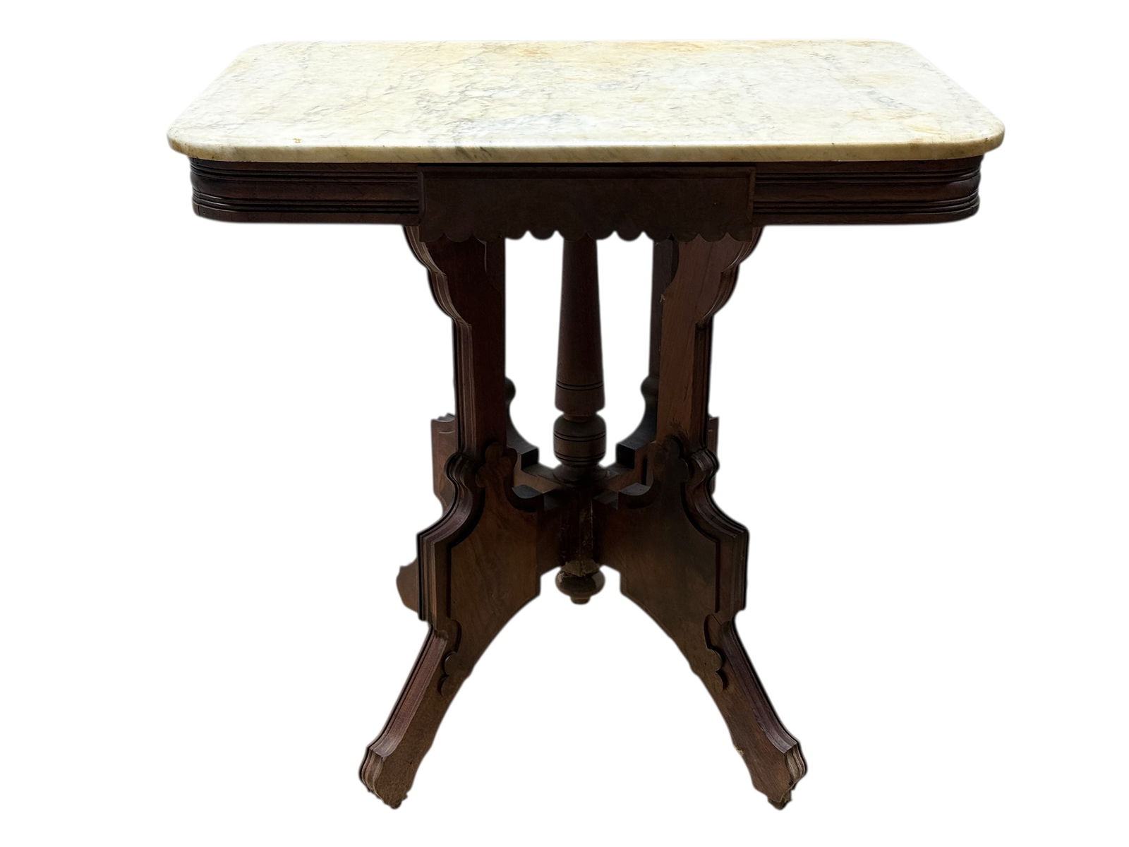 Antique Eastlake Marble Top Parlor Table (1 of 7)